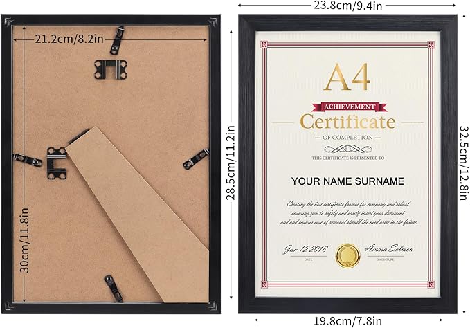 Giftgarden A4 Picture Frame Black Set of 12 - Image 2