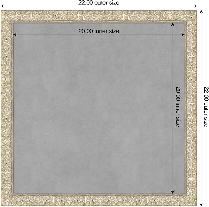 Amanti Art Silver Framed Magnetic Board 22x22 Medium Vision Board - Image 2