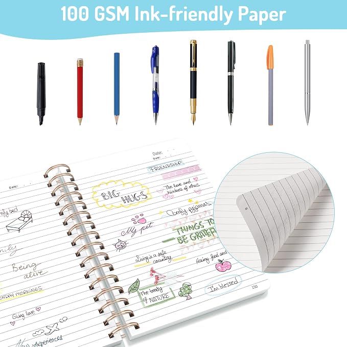 Forvencer Lined Spiral Journal Notebook - Image 4