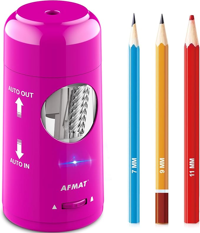 AFMAT Electric Pencil Sharpener, Rechargeable Fully Automatic Pencil Sharpener by AFMAT