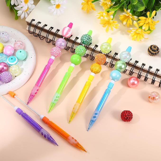 16Pcs Beadable Mechanical Pencils Bulk, Include 16 Beaded Mini Mechanical Pencil - Image 3
