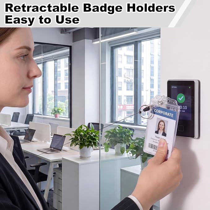 2 Pack Badge Holder Retractable Clip Heavy Duty Reels - Image 7