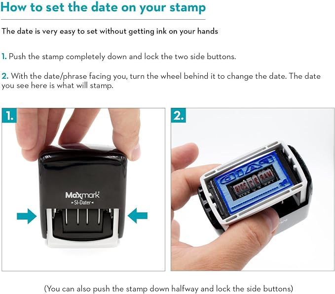 MaxMark Office Self Inking Date Stamp - Image 4