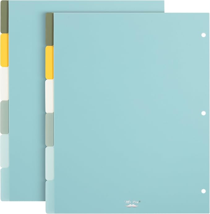 Mr. Pen- Dividers for 3 Ring Binder, 2 Sets, 6 Pack/Set, Binder Dividers by MrPen