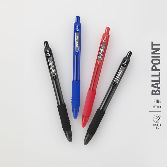 Zebra Pen Z-Grip Recycled Retractable Ballpoint Pens, Durable Metal Clip - Image 4