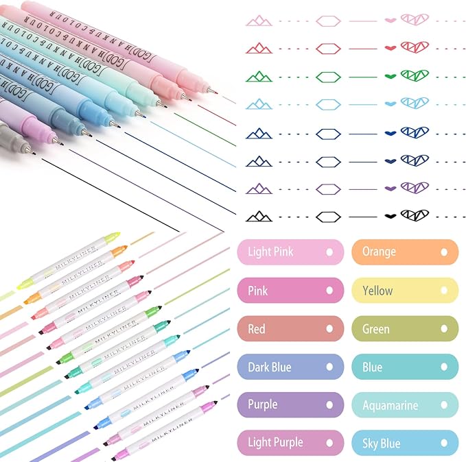 HANKU 20 Pack Bible Highlighters and Pens No Bleed Through - Image 2