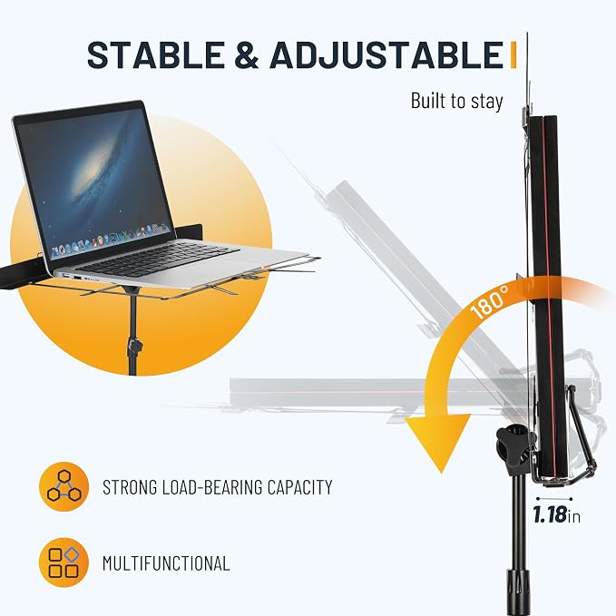 CAHAYA Portable Sheet Music Stand: Dual Use Desktop Book Holder Folding - Image 6
