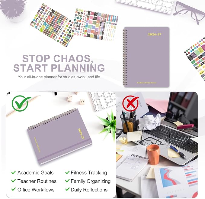 Planner 2026-2027, Weekly and Monthly Academic Year Calendar Planner, July 2026 - Image 7