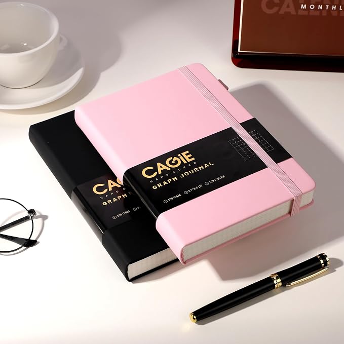 CAGIE Graph Paper Notebook 320 Pages 100 GSM Graphing Grid Journal B5 Hardcover - Image 2
