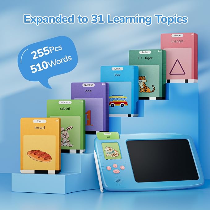 Talking Flash Cards for Toddlers: 2-in-1 LCD Writing Tablet - Image 6