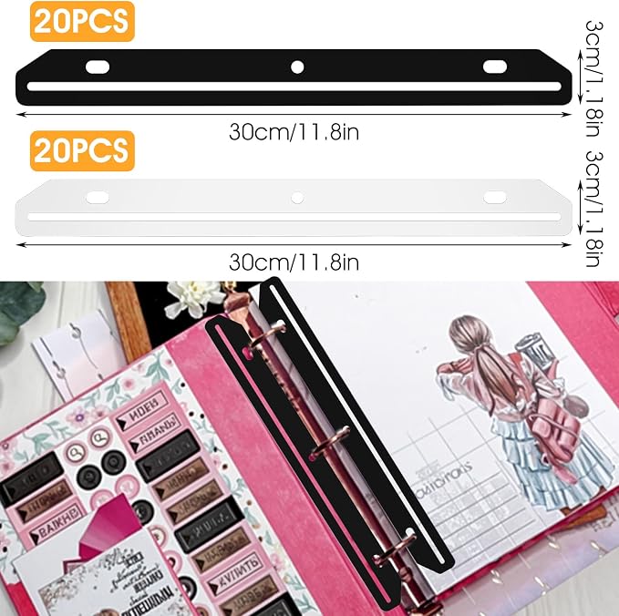 40 Pcs 3 Hole Punched Magazine Holders, Magazine Binder Magazines Organizer 3 - Image 3