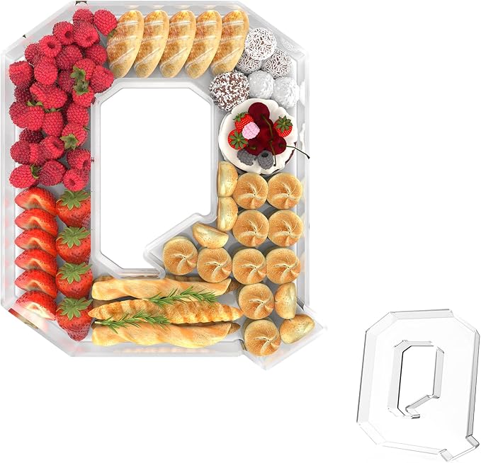 11" Acrylic Letter Charcuterie Tray, Charcuterie Letters Fillable Box by Tdsuco