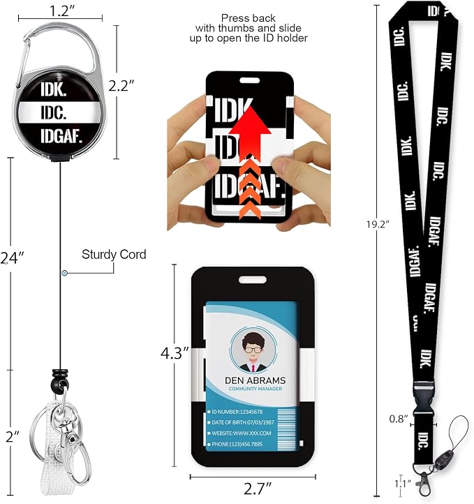 Piefly Lanyards for Id Badges, Funny Badge Holder - Image 5