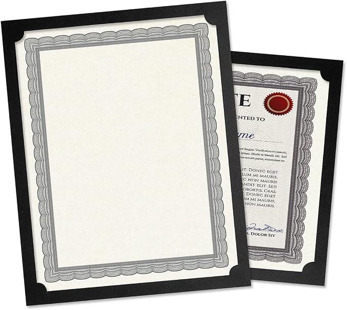 Plain Black Certificate Holder by Current