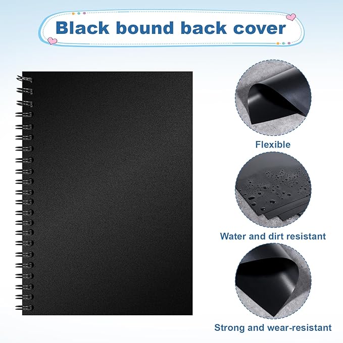 120 Pack Clear Binding Covers and Backs 8.5 X 11 Inches 12 Mil Sand-Textured Polycover, 10 Mil Presentation Binder Covers for Spiral Binding with Clear Front, Letter Size, Square Corners, Un-Punched-DeskLoop Office