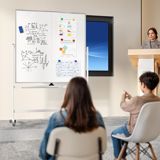 Large Rolling Whiteboard on Wheels - Image 2