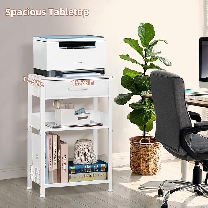 Lerliuo White Printer Stand - Image 4