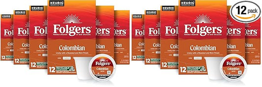 Folgers Colombian Medium Roast Coffee, 72 Keurig K-Cup Pods (Pack of 2)-DeskLoop Office