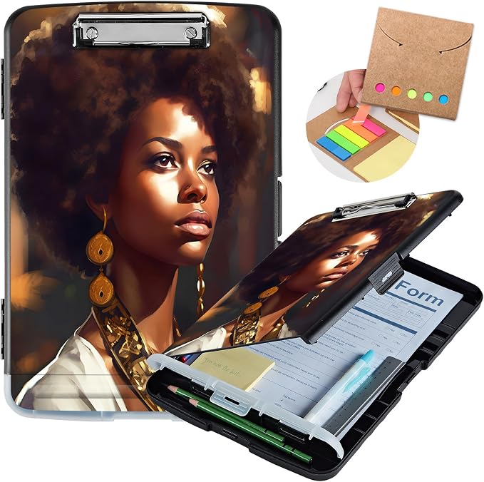 Clipboard with Storage, Heavy Duty Plastic Storage Clipboard with Low Profile by Unknown