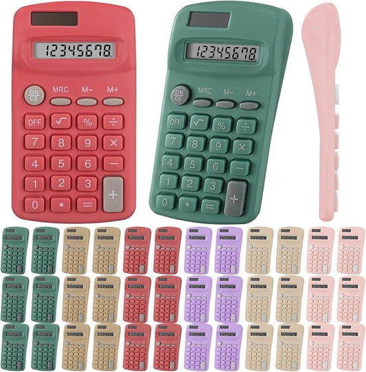 Tellegloww 18 Pcs Pocket Size Basic Calculators Bulk by Tellegloww