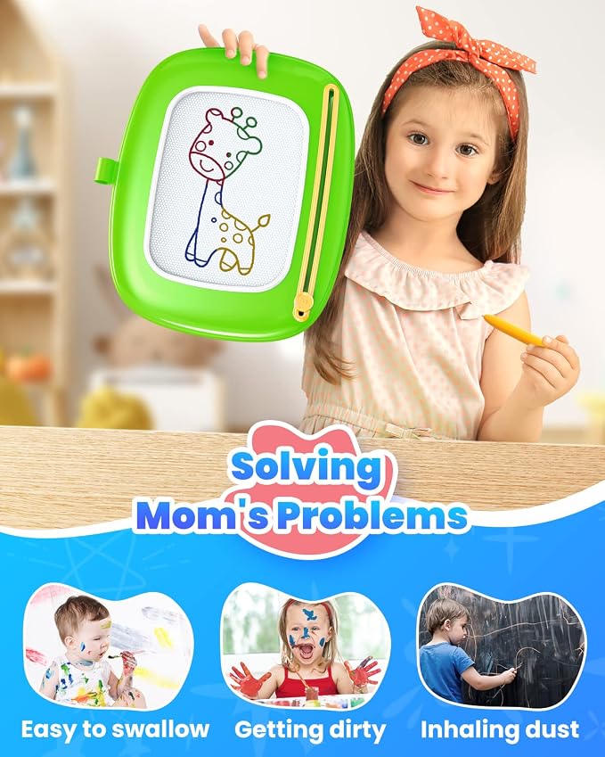 Seimome Toddlers Toys Ages 1-3, Magnetic Drawing Board, Doodle Board Pad - Image 6