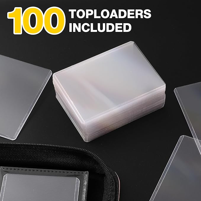 Toploader Binder, Holds 160 Toploaders, 100 Toploaders INCLUDED, 4-Pocket PU - Image 6