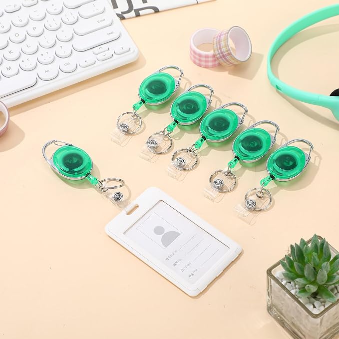 Honoson 50 Pcs Heavy Duty Retractable Badge Reels Batch ID Badge Holder - Image 5