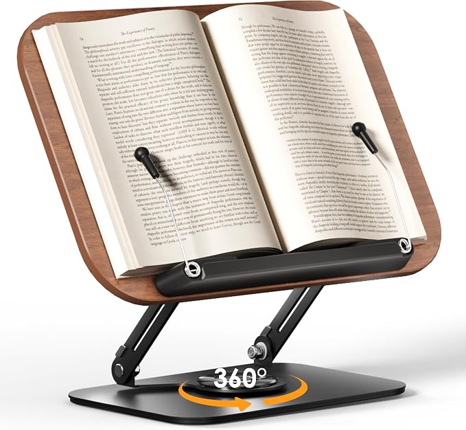 SupeDesk Book Stand for Reading, Adjustable Book Holder by SupeDesk