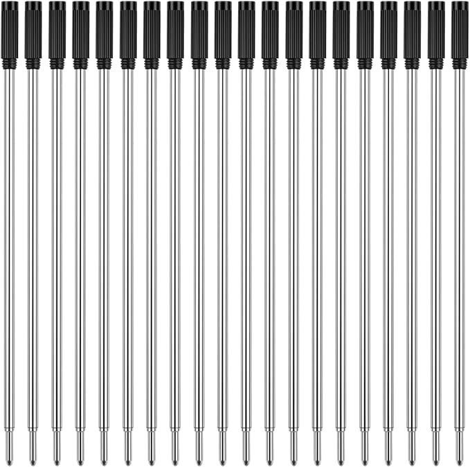 Unibene Cross Compatible Ballpoint Pen Refills 20 Pack, 1.0mm Medium Point-Black by UNIBENE