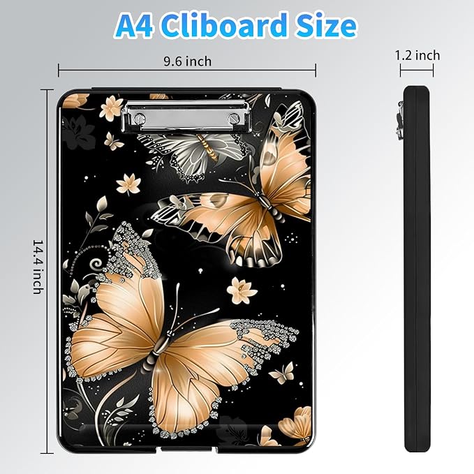 Clipboard with Storage, A4 High Capacity Clip Boards 14.4 x 9.6, Heavy Duty - Image 2
