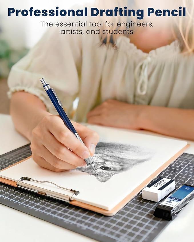 STAGEEK 0.7 mm Mechanical Pencil, Metal Art & Drafting Pencil - Image 3