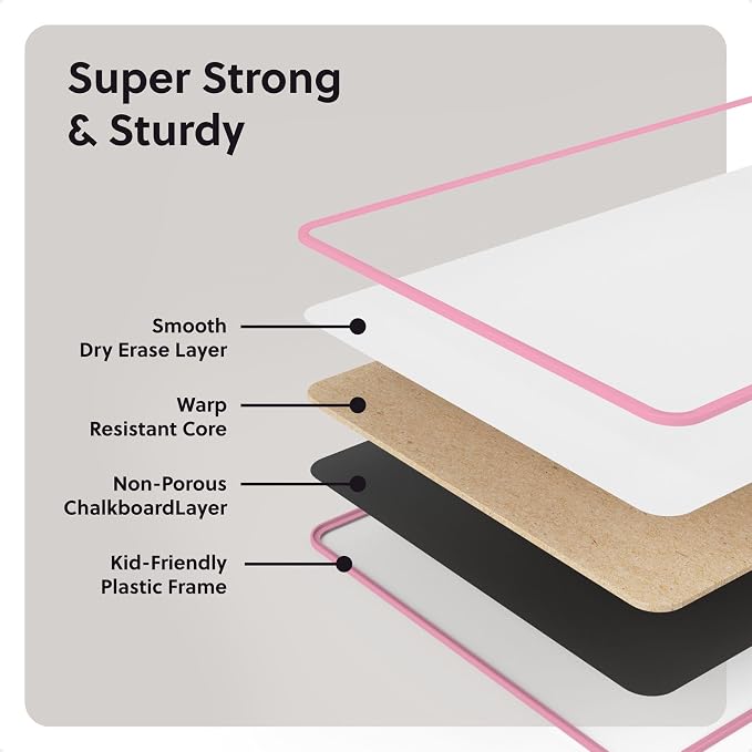U Brands Double-Sided Lap Board, 8.25 x 11.75, Dry Erase and Chalkboard Surfaces - Image 5