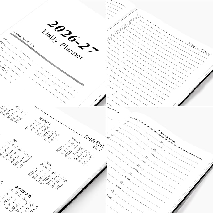 KESOTE Large Daily Planner 2026-2027 Full Page Per Day, Hourly Schedule 8.5" x - Image 7