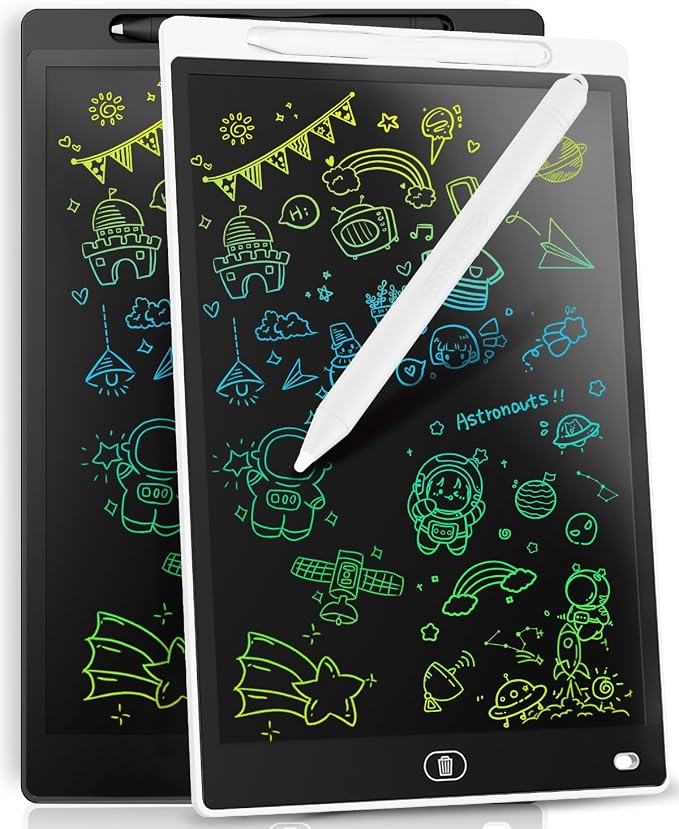 Genialba LCD Writing Tablet 10-Inch Colorful Doodle Board, Toddler Learning by Genialba