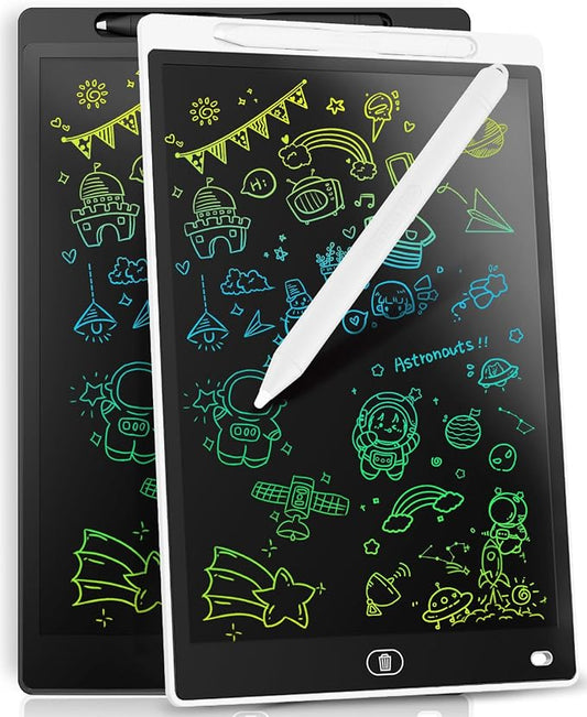 Genialba LCD Writing Tablet 12-Inch Colorful Doodle Board, Toddler Learning by Genialba