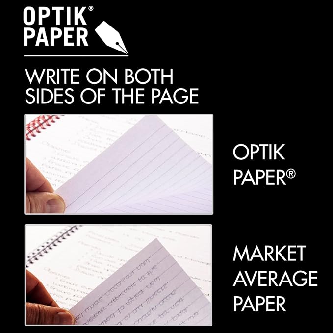 Black n' Red Notebook, Business Journal, 70 Sheets, Optik Paper, Scribzee App - Image 3