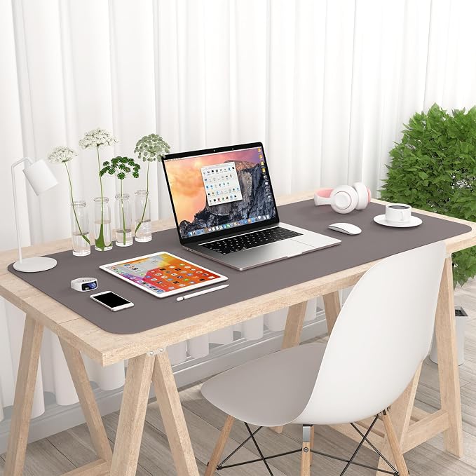 Desk Pad, 35.5" x 17" PU Leather Mat, XXL Extended Mouse Waterproof Blotter - Image 7