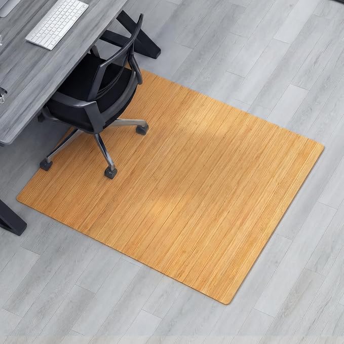 Leinuosen 36" x 48" Office Bamboo Chair Mat by Leinuosen
