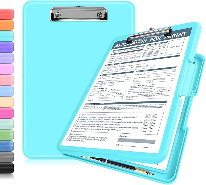 ANZNKU Clipboard with Storage, 13x9.6 Nursing Clipboard Foldable, Storage by ANZNKU