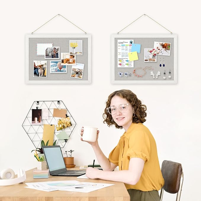 DOLLAR BOSS Cork Boards with Linen 2-Pack 16''X 12'' Cork Board - Image 7