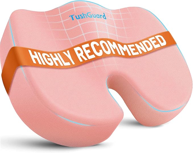 TushGuard Seat Cushion for Office Chair Memory Foam Non-Slip Cushion Back by TushGuardSeatCushonsPillows