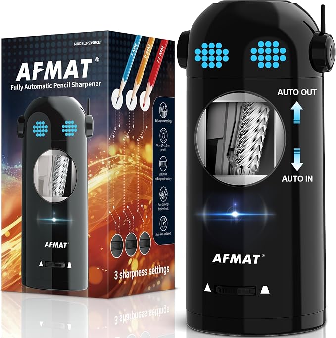 AFMAT Electric Pencil Sharpener, Fully Automatic Colored Pencil Sharpener by AFMAT