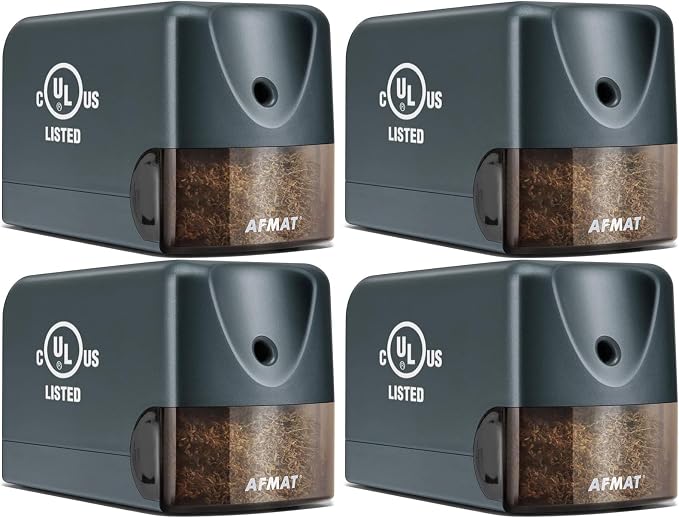 AFMAT 4 Pack Electric Pencil Sharpener, Heavy Duty Pencil Sharpener by AFMAT