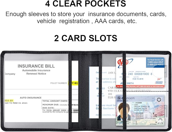 Cacturism Car Registration and Insurance Holder, Vehicle Glove Box Car - Image 3