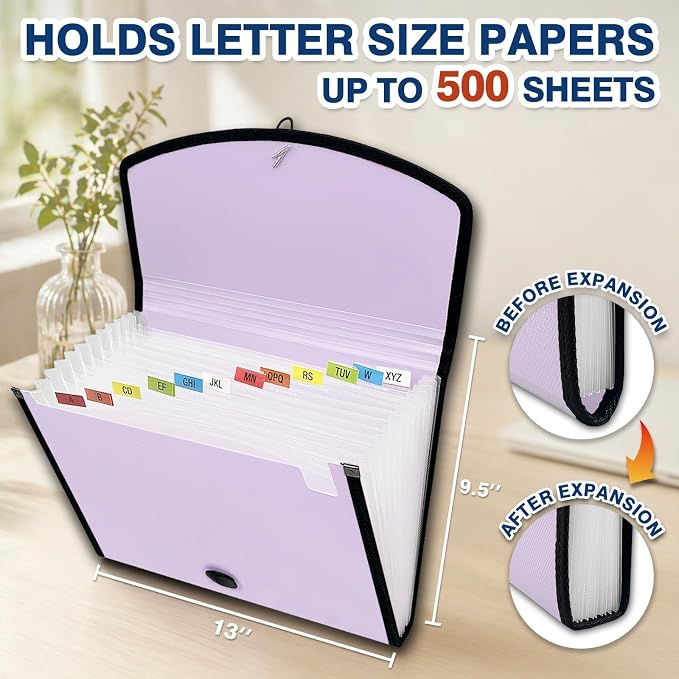 H4D 13-Pocket Accordion File Organizer - Image 4