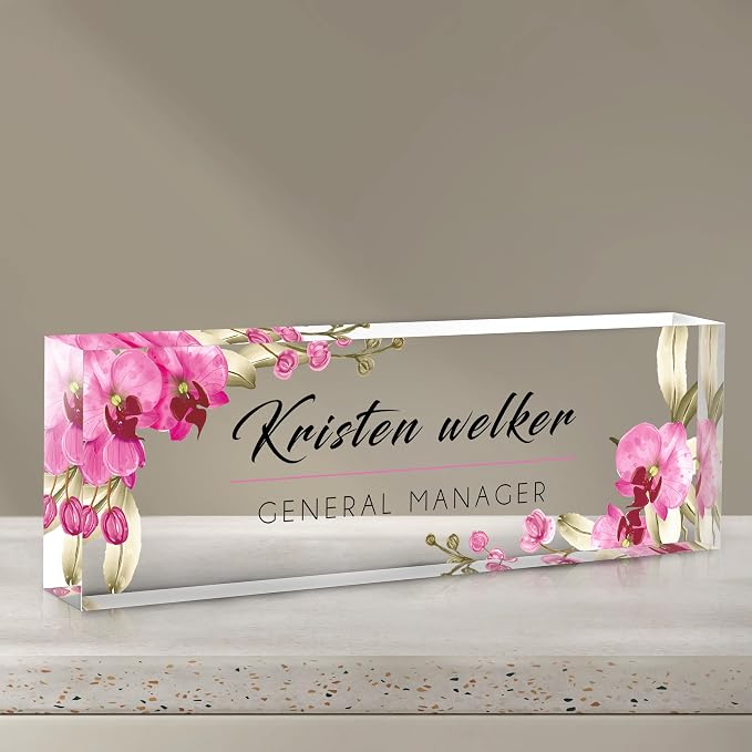 Gowelly Desk Name Plate Personalized, Custom Name Plate by Gowelly