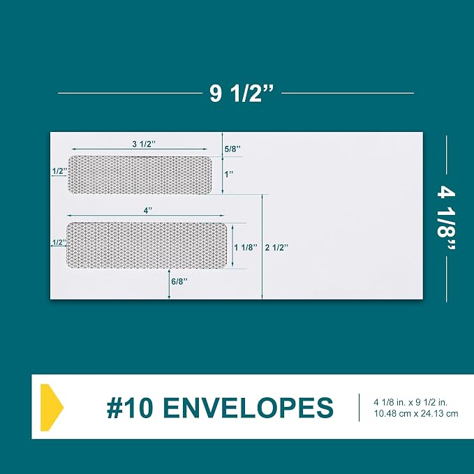 #10 Double Window Envelopes Self Seal - Image 3