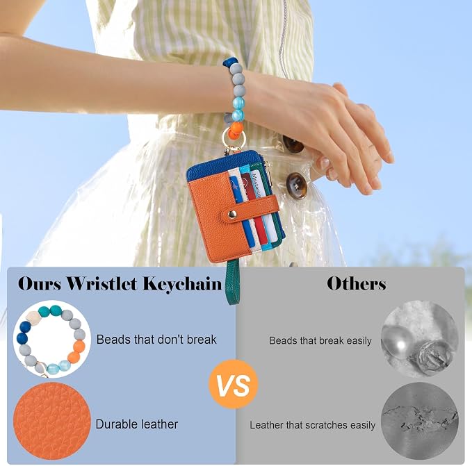 Airkit Wristlet Wallets for Women, Keychain RFID Blocking Credit Card Holder - Image 7