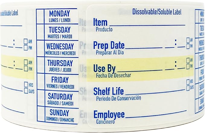 2x3 Dissolvable Food Labels, 500 Label Stickers, Bottle Labels - Image 7