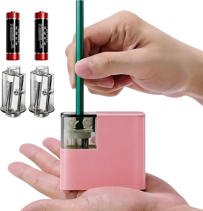 Electric Pencil Sharpener with Battery, Battery Powered, by ZQS